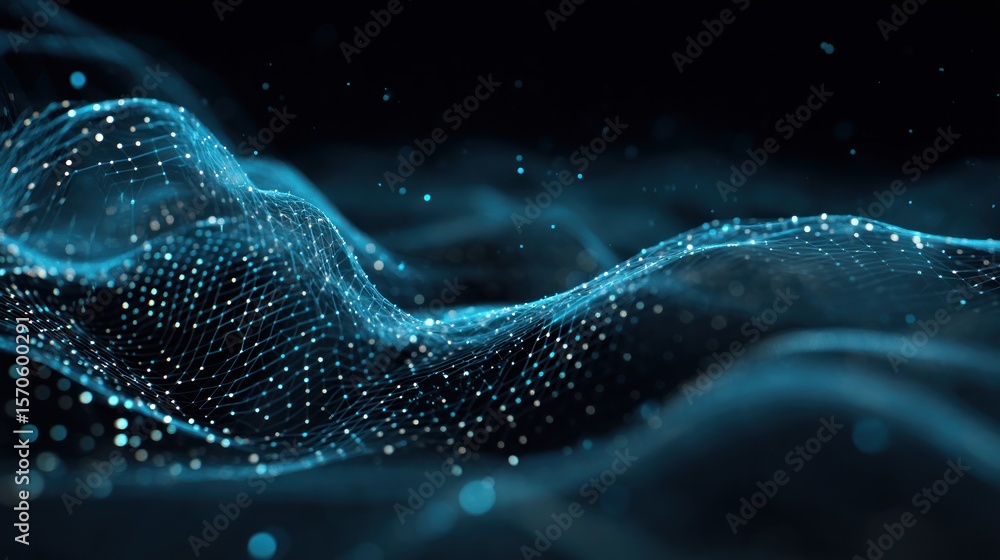 Poster abstract digital wave pattern