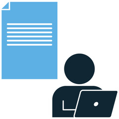 Working document icon vector, representing collaboration, editing, and ongoing projects. Ideal for illustrating shared files, drafts, and active office or creative tasks.