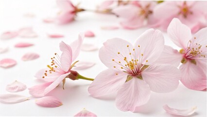 Sakura, sakura flowers isolated on white