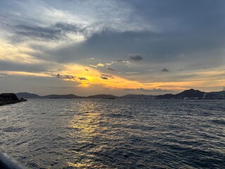 sunset over the sea