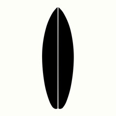 Surfboard vector illustration design, isolated on a white background, perfect for summer beach and ocean sport themes