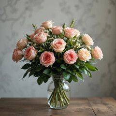bouquet of roses in a vase