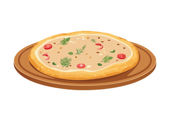 Fresh Baked Bread with Subtle Flavor Accents - Vector Illustration