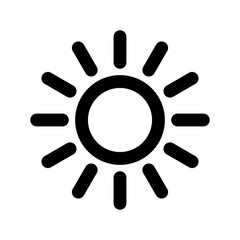 Sun icon thick bold line