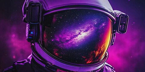 Immersive Astronaut Gaze: A Cosmic Reflection within a Spacesuit Helmet