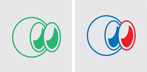 Stereoscopic Vision — Normal Fusion (Left) vs. Disrupted Fusion in Strabismus (Right)