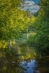 Small river Grabia in central Poland.