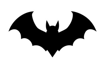 Fototapeta premium Bat Silhouette Isolated on White Background