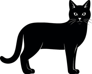 Cat vector silhouette design