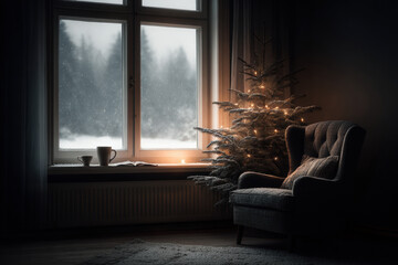 serene and minimalist christmas celebration scene in usa essence of meditation and solitude on christmas night