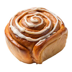 Fototapeta premium Cinnamon Bun Loaf on White Background