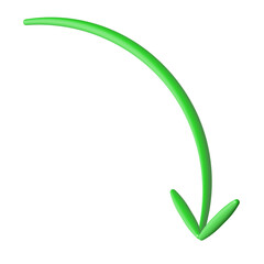 green check mark, arrow, mark 3D