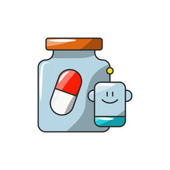 Pharma Dispenser Icon, Automated Medication Distributor.