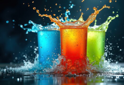 dynamic energy drink splash textured surface refreshing burst vivid color motion liquid freeze freeze frame drop energy experience eye catching vibrancy, input