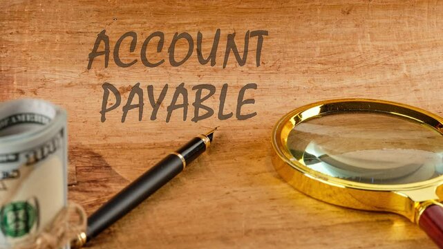 Business concept. Text ACCOUNT PAYABLE. Animation of the words ACCOUNT PAYABLE