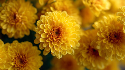 yellow chrysanthemum flowers 
