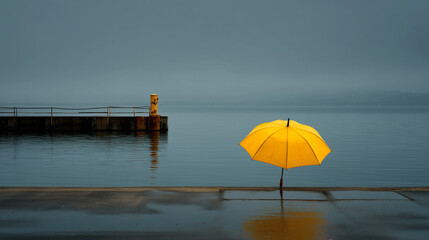 yellow umbrella 