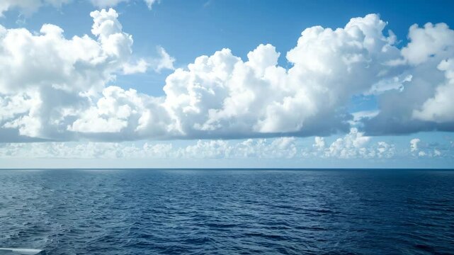 Blurred cloudy water landscape