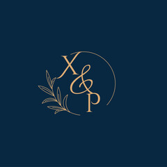 XP Initial Wedding Monogram Logo with Minimalistic Style