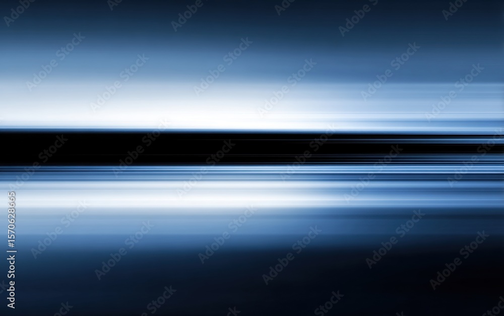 Aufkleber abstract blue gradient with horizontal lines creating a sense of depth and movement.