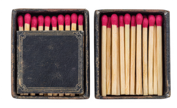 Matches in antique box