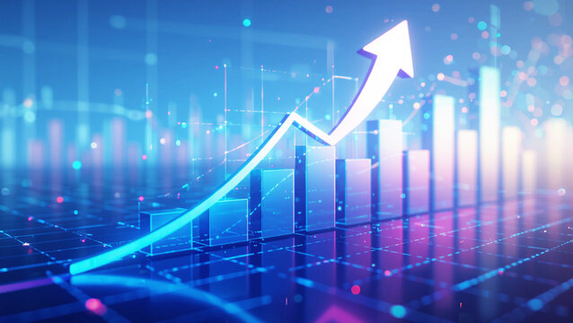 Financial Growth Upward Trend in Business Analytics and Market Performance