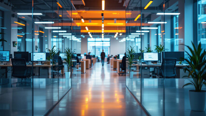 Modern Open-Plan Office Space Design, Functionality, and Collaboration