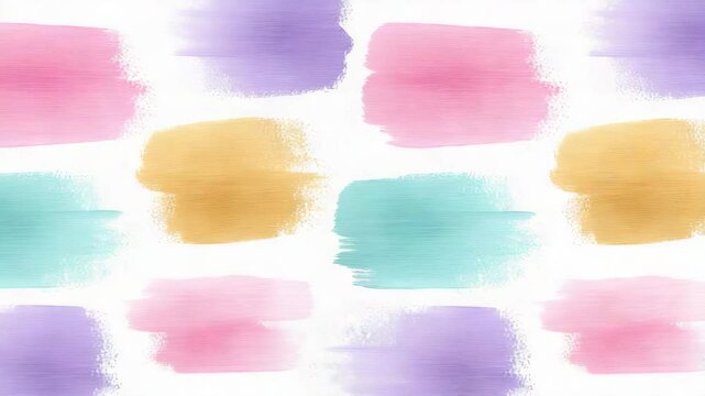 Colorful Brush Strokes: A seamless pattern of vibrant brush strokes in various soft pastel colors. This abstract image is perfect for a creative background.