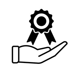 Award icons as cricket trophy, win, badge Pro Vector