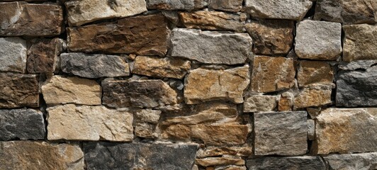 Obraz premium The textured stone wall exhibiting a rustic and natural aesthetic.