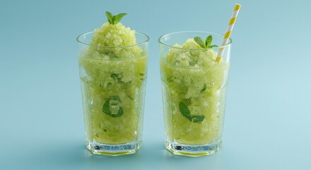 Refreshing Summer Drink - Iced Mint and Lemon Granita
