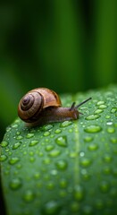 The Slow Pace of Nature - A Snail After the Rain