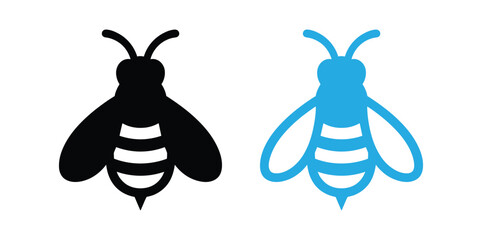 Bee icon set. flat illustration of vector icon.Bee Icon. Honey Bee Vector Icon.Vector art of a bee illustration representing nature, honey, and pollination