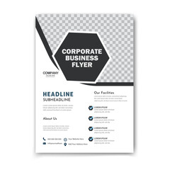 Corporate Business Flyer Template | A4 Print Ready Layout | Editable Vector Design