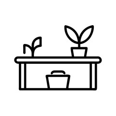 Editable Stroke Line Icons – Office Workspace, Corporate Tools, and Business Equipment Vector Set
