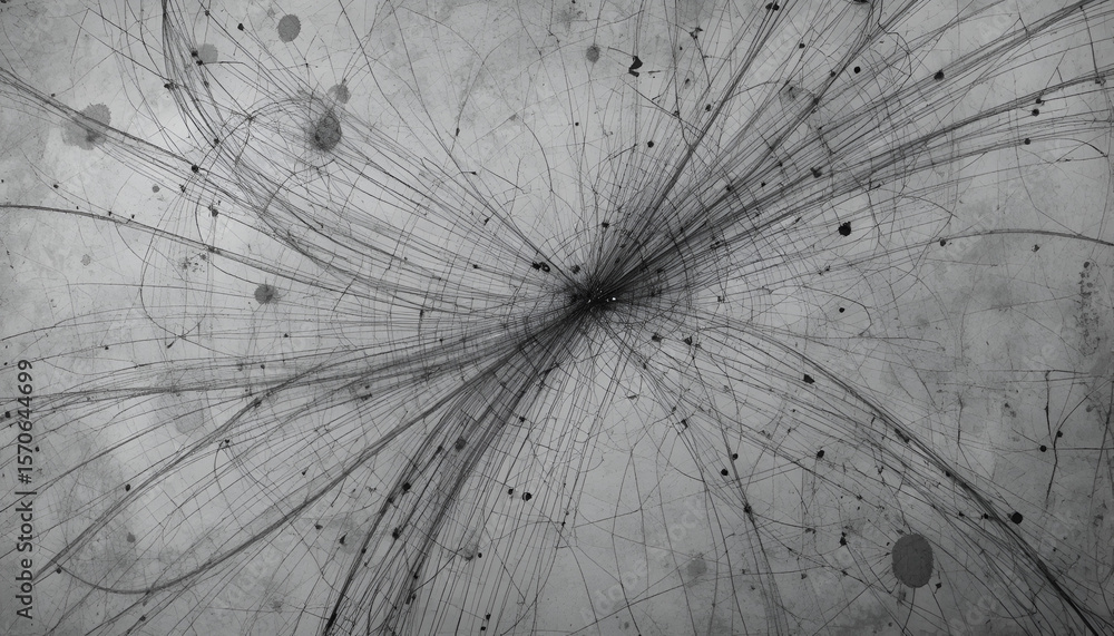 Aufkleber a striking visualization of particle collisions and tracks creates a dynamic abstract design, ideal 