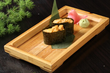 food, japanese cuisine, delicious, sea urchin sushi