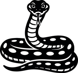 Fototapeta premium Snake vector silhouette design