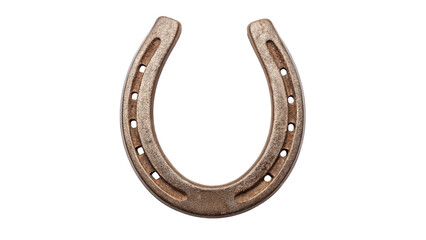 metal horseshoe isolated on transparent background