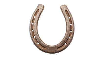 metal horseshoe isolated on transparent background