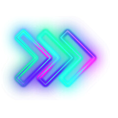 Obraz premium Gradient Neon Arrow