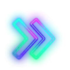 Gradient Neon Arrow