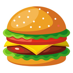 hamburger on a white background
