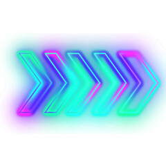 Gradient Neon Arrow
