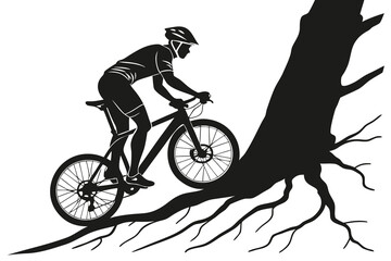 Ride the Wind | Dynamic Cyclist Silhouette Design