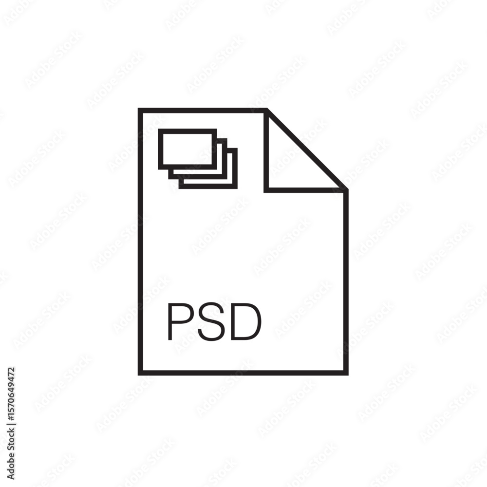 Poster psd file extension icon outline editable stroke eps