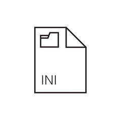 ini file extension icon outline editable stroke eps 
