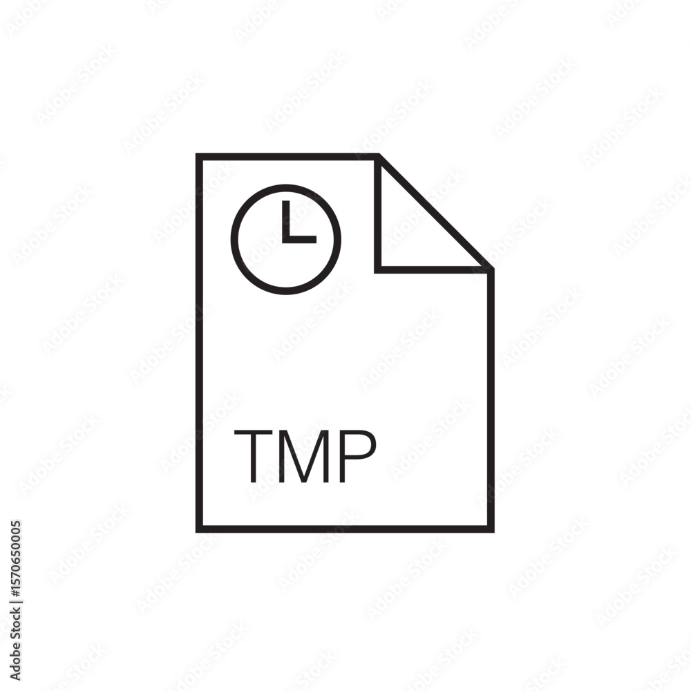 Poster tmp file extension icon outline editable stroke eps