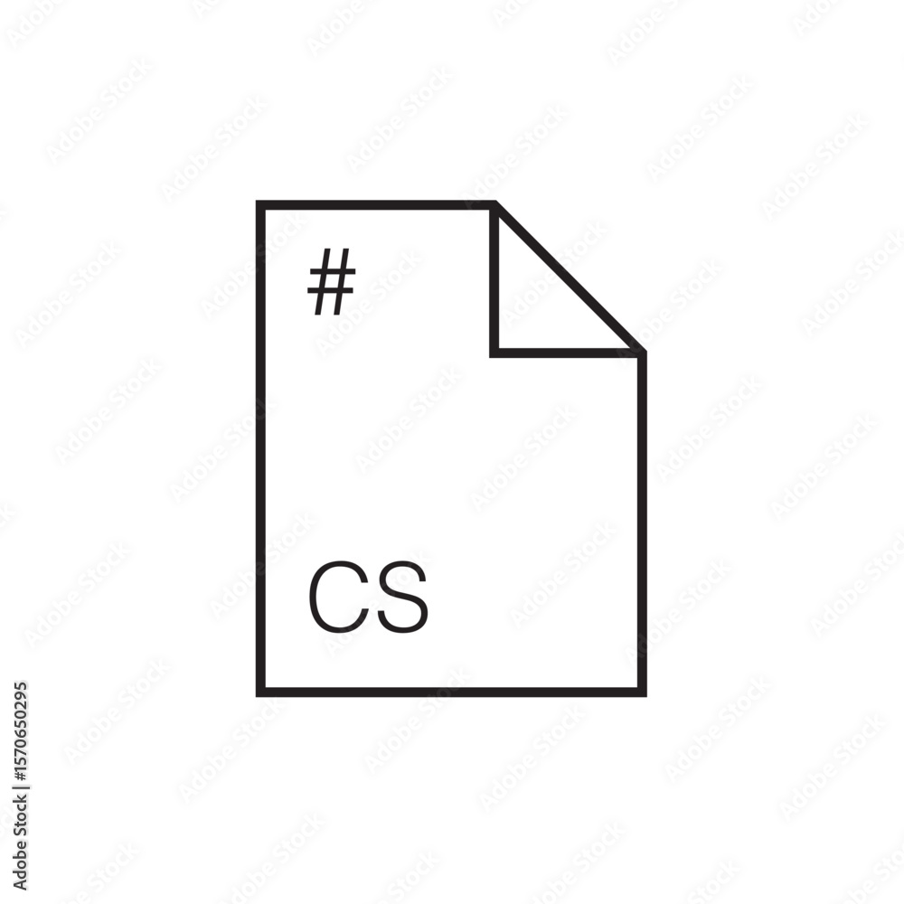Poster cs file extension icon outline editable stroke eps