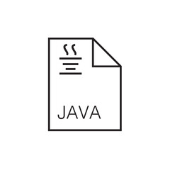java file extension icon outline editable stroke eps 